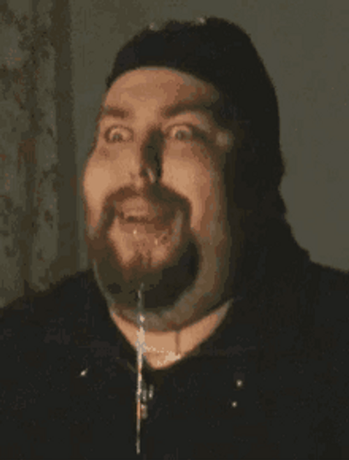 Creepy Drooling Man GIF