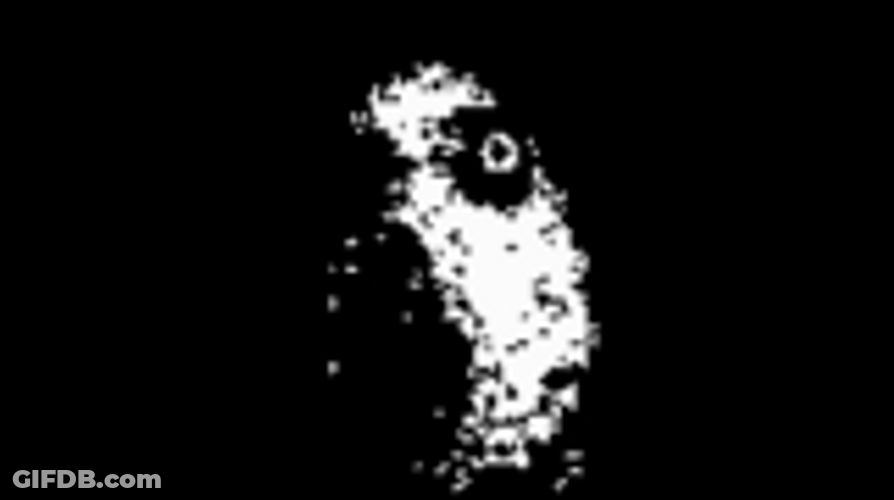 Creepy Face Static Glitch GIF