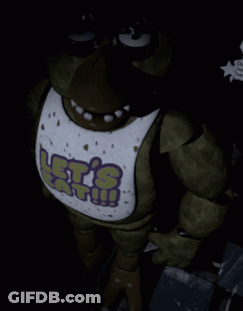Creepy Five Nights At Freddy's Let's Eat GIF