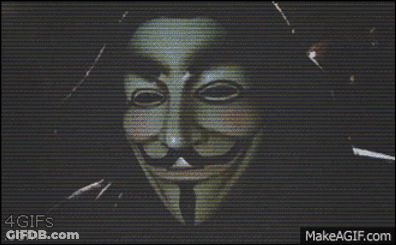 Creepy Funny Anonymous Hacker Mom's Kiss GIF