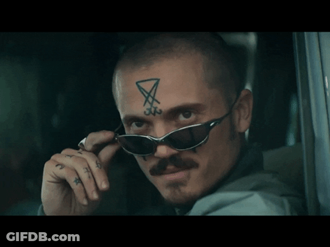 Creepy Guy Winking GIF