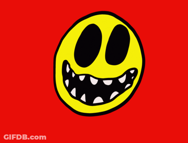 Creepy Happy Crying Emoji GIF
