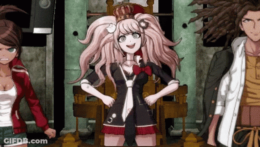 Creepy Junko Enoshima Head Turning GIF