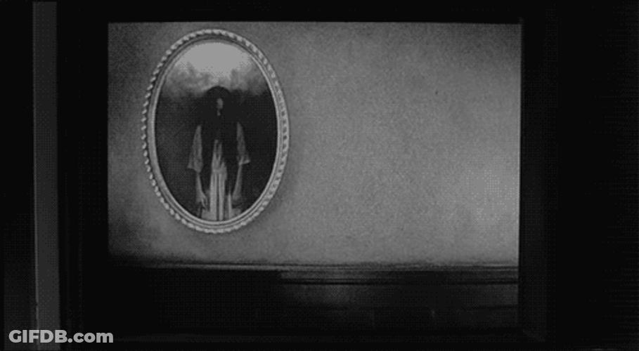 Creepy Lady In The Mirror GIF