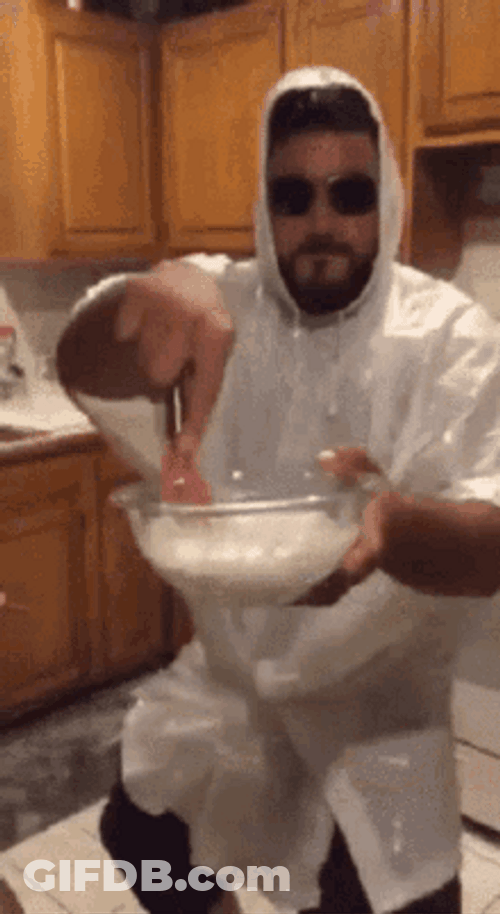 Creepy Man Cooking GIF