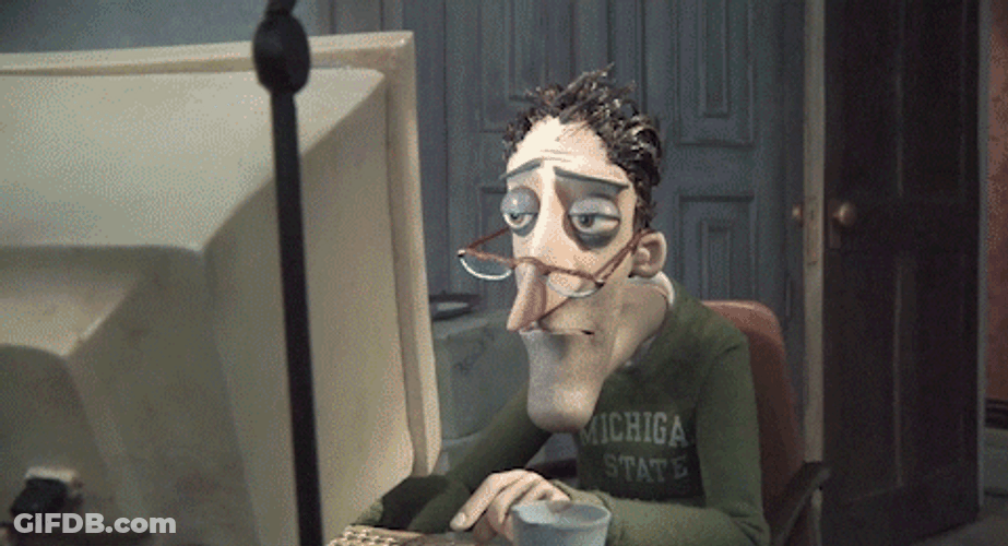 Creepy Man Not Again Animation GIF