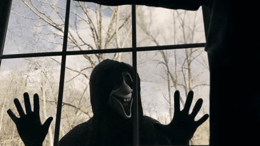 Creepy Man On Friday 13Th Outside The House GIF