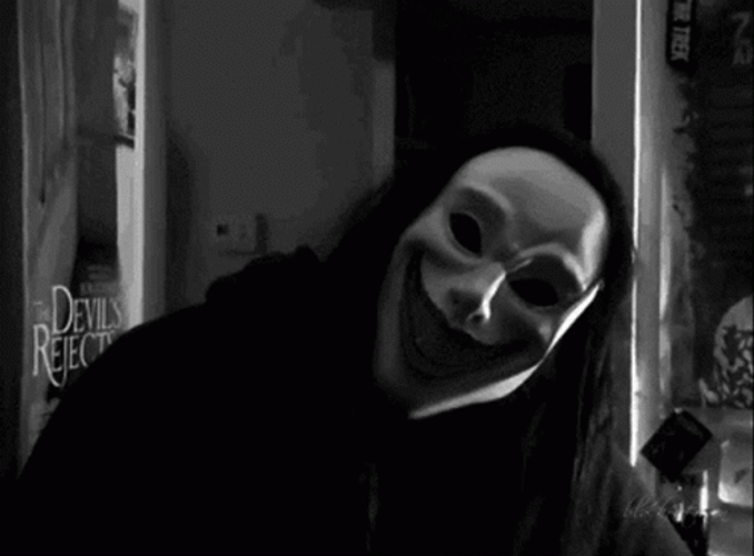 Creepy Mask Scary Face GIF