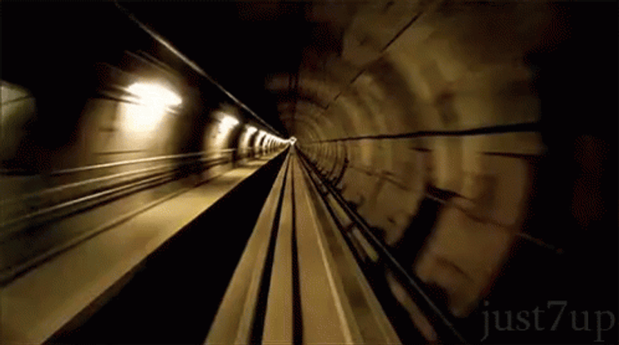 Creepy Old Train Tunnel GIF