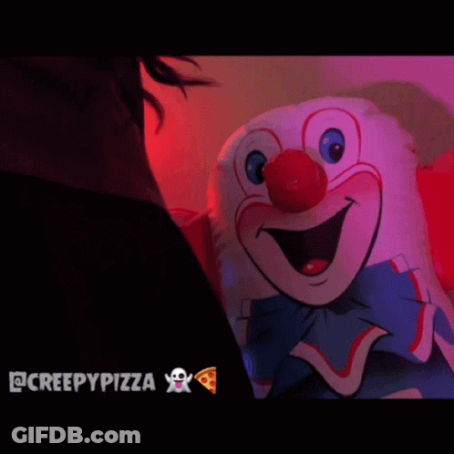 Creepy Pizza Ad With Clown GIF