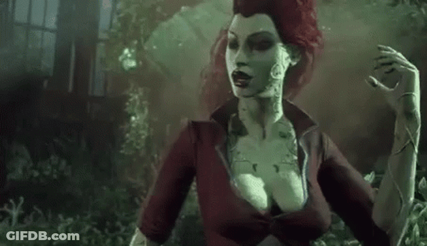 Creepy Poison Ivy Talking GIF