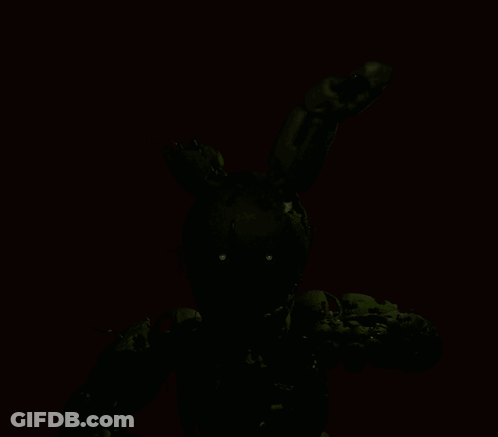 Creepy Rabbit With Glowing Eyes GIF