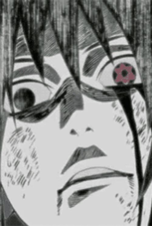 Creepy Sasuke Uchiha Staring GIF