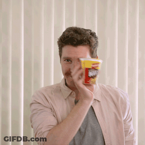 Creepy Smile Endorsing Snacks GIF