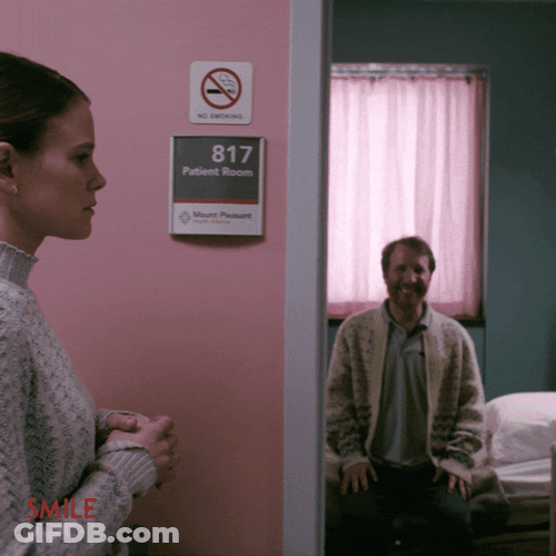 Creepy Smile Hospital Patient GIF