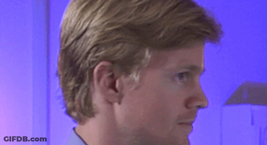 Creepy Smile Meme Blonde Guy GIF