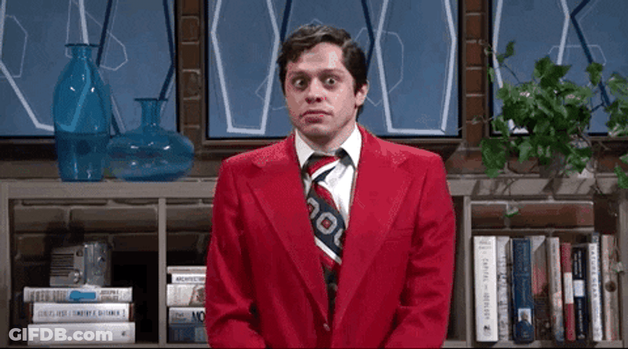Creepy Smile Pete Davidson SNL GIF