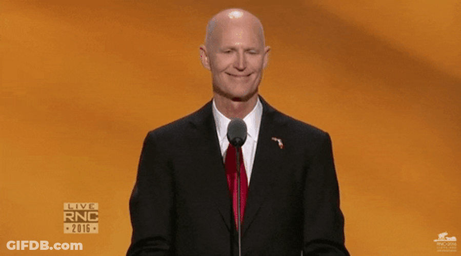 Creepy Smile Rick Scott GIF