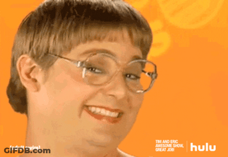 Creepy Smiling Guy With Glasses GIF