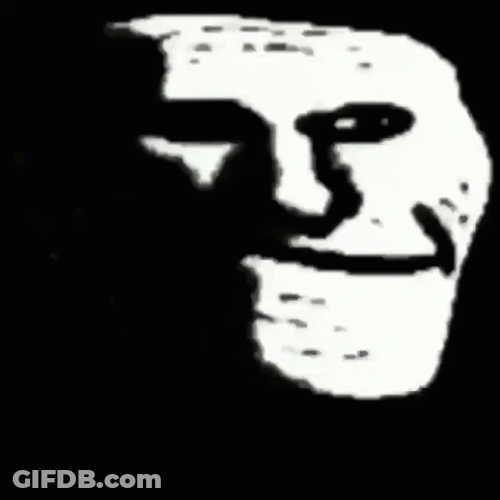 Creepy Smiling Troll Face GIF