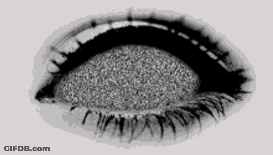 Creepy Static Glitch Eyes GIF