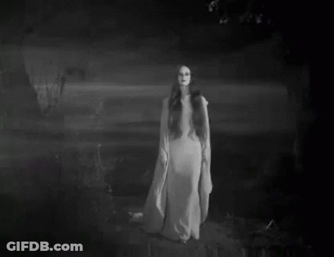 Creepy White Lady Ghost GIF