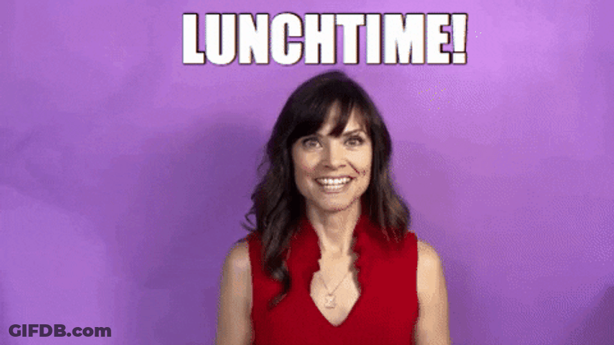 Creepy Woman Lunch Time Smile GIF