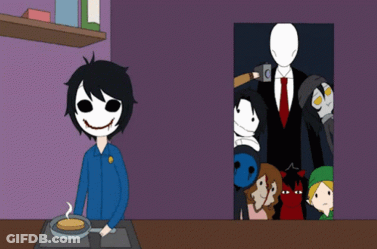 Creepypasta Characters Unite GIF