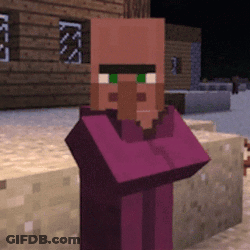 Creepypasta Minecraft Villager GIF
