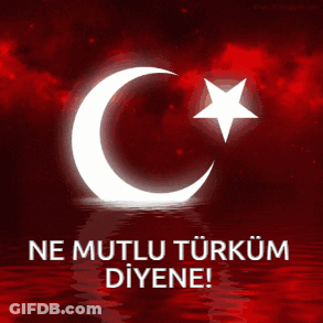 Crescent Moon And Star Poster Ne Mutlu Turkum Diyene GIF
