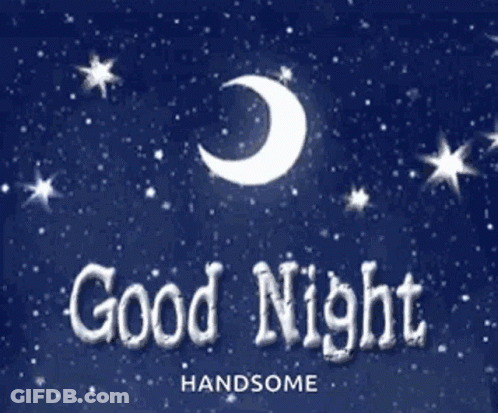 Crescent Moon Good Night GIF