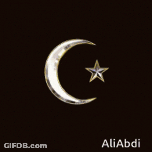 Crescent Moon With Star And Aliabdi GIF