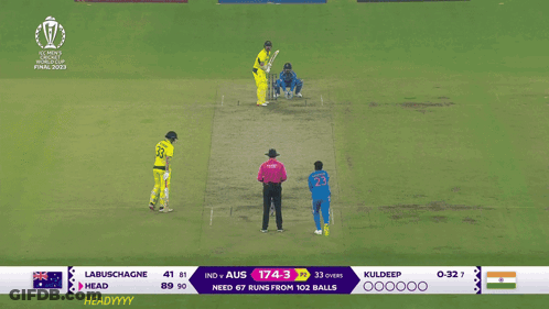 Cricket Game In Front Of Booking.com Ad GIF