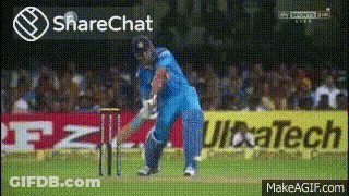 Cricket Player Hitting Ball Ultratech Banner GIF