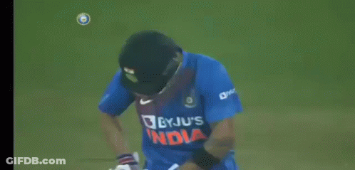 Cricket Player In Blue Shirt Saying India GIF