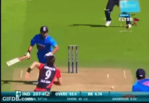 Cricket Player Number 9 GIF