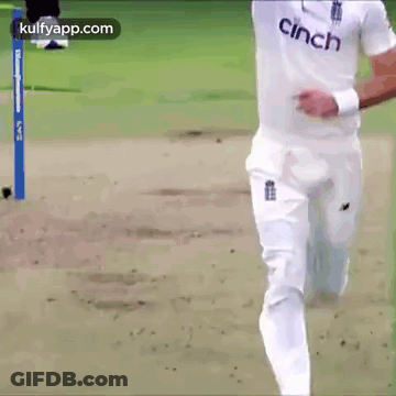 Cricket Player Running On Field In Cinch Shirt GIF
