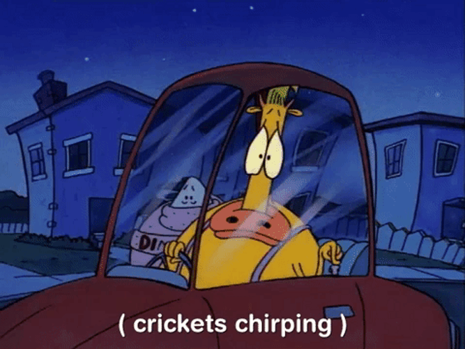 Crickets Chirping Rocko Inside Car GIF
