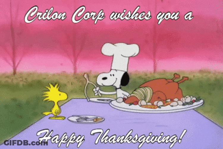 Crilon Corp Wishing Peanuts Snoopy Thanksgiving GIF