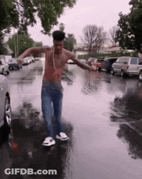Crip Walk Wet Street Floor GIF