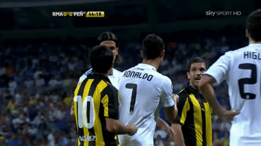 Cristiano Ronaldo Provoke Bumped GIF