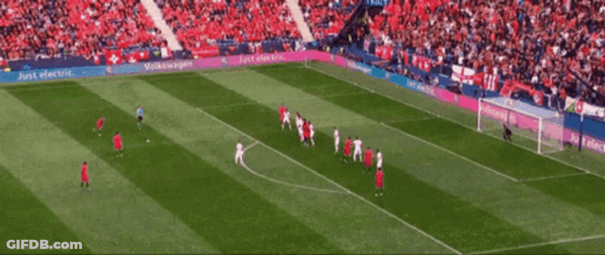 Cristiano Ronaldo Scoring A Goal Even With Lots Of Guard GIF