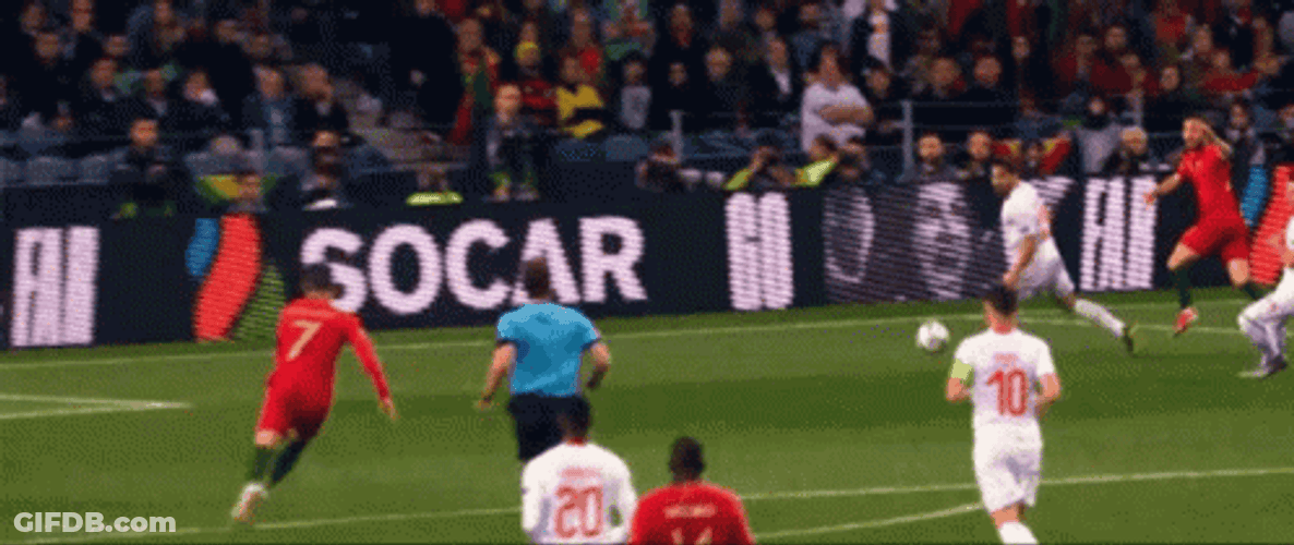 Cristiano Ronaldo Scoring A Goal Good Kick GIF