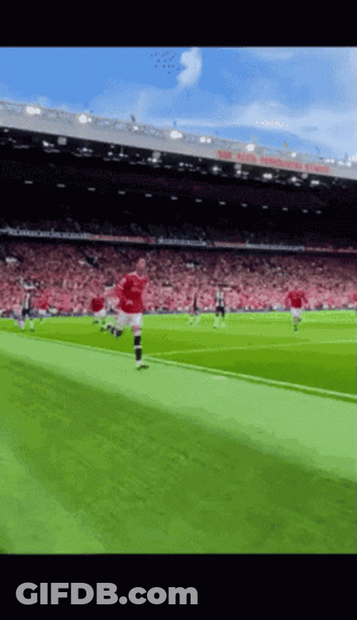 Cristiano Ronaldo Scoring A Goal Jumping Happily GIF