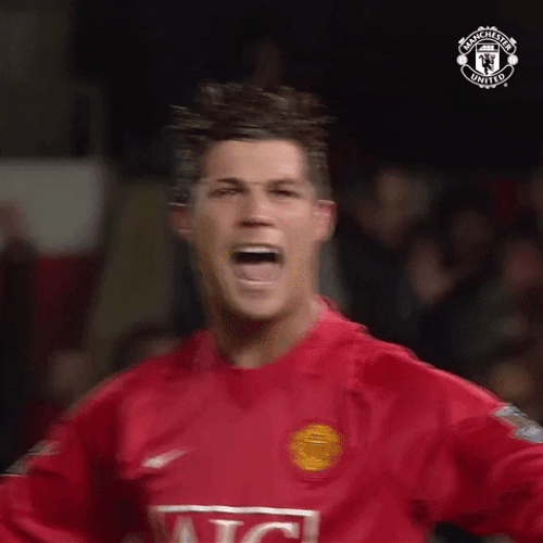 Cristiano Ronaldo Screaming Celebration Siu GIF
