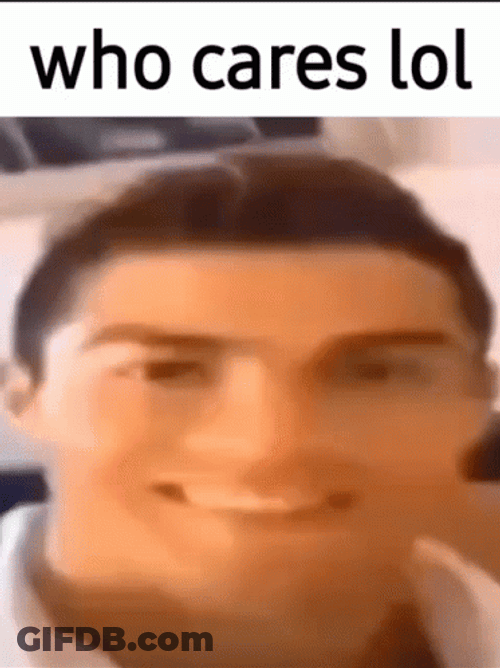 Cristiano Ronaldo Who Cares GIF