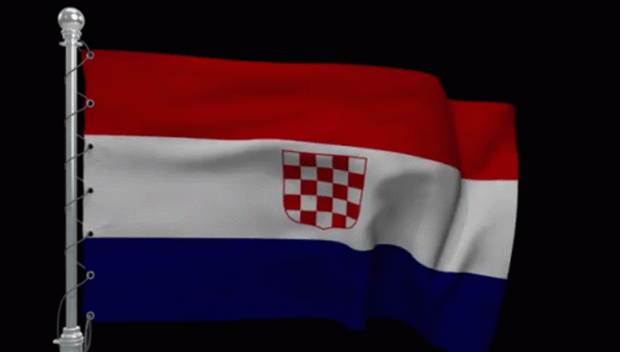 Croatia Flag Black Background GIF