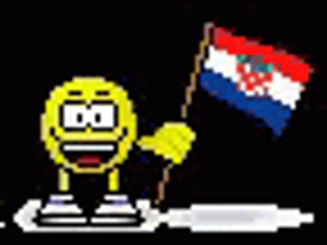 Croatia Flag Pixel Art GIF