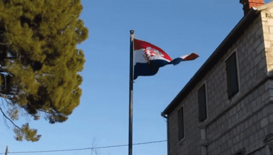 Croatia Flag Swaying GIF