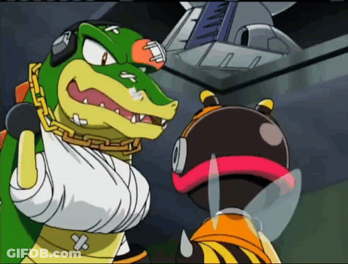 Crocodile And Bee With Bandaged Arms GIF